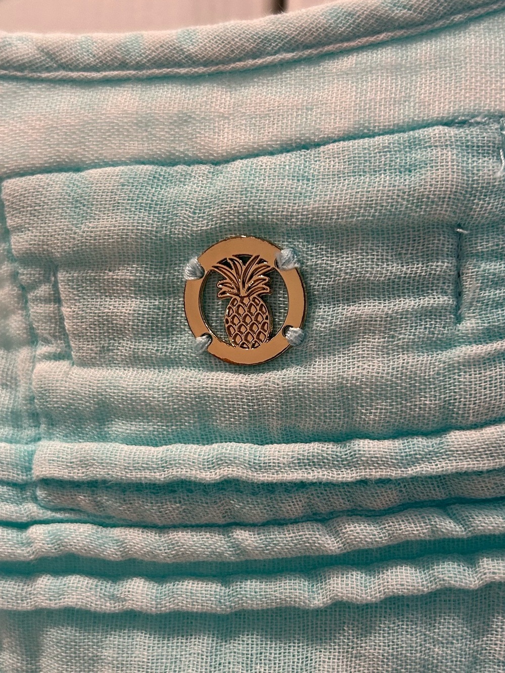 Simply Southern Turquoise Pineapple Tunic Detail